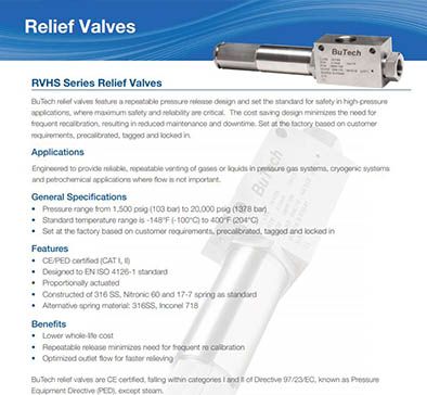 Butech Relief Vavles